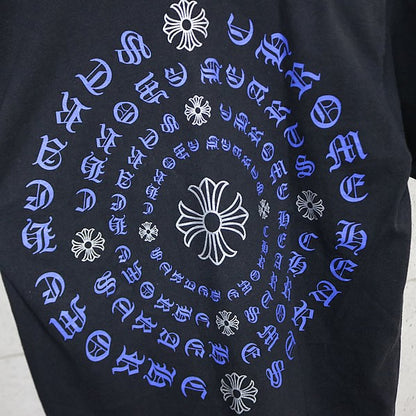 CHROME HEARTS Old Vintage Circle Logo T-Shirt Black Size M