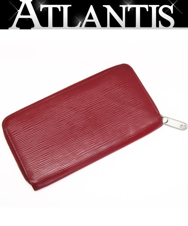 LOUIS VUITTON Zippy Epi Leather Wallet Red Size ONE SIZE
