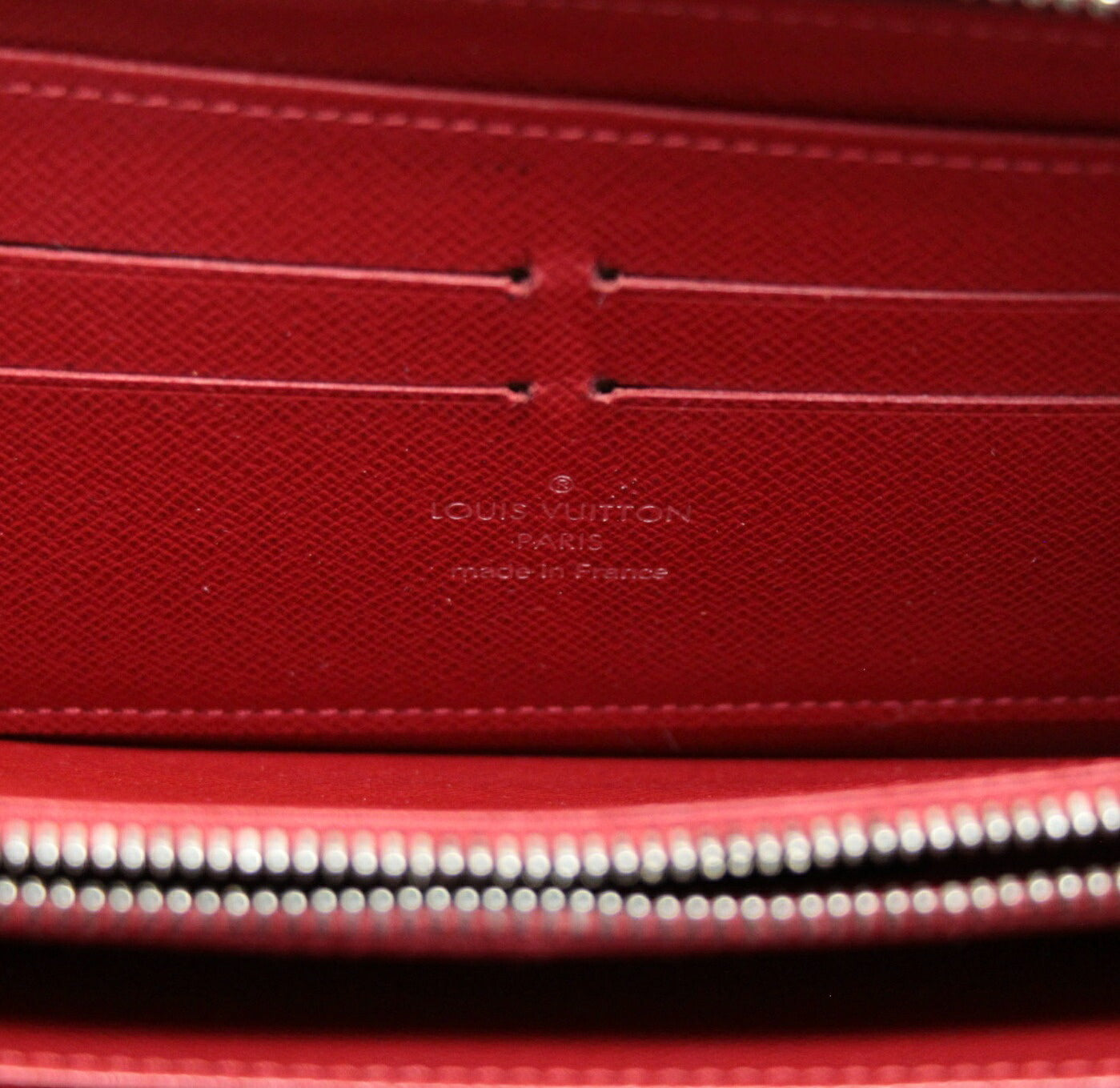 LOUIS VUITTON Zippy Epi Leather Wallet Red Size ONE SIZE