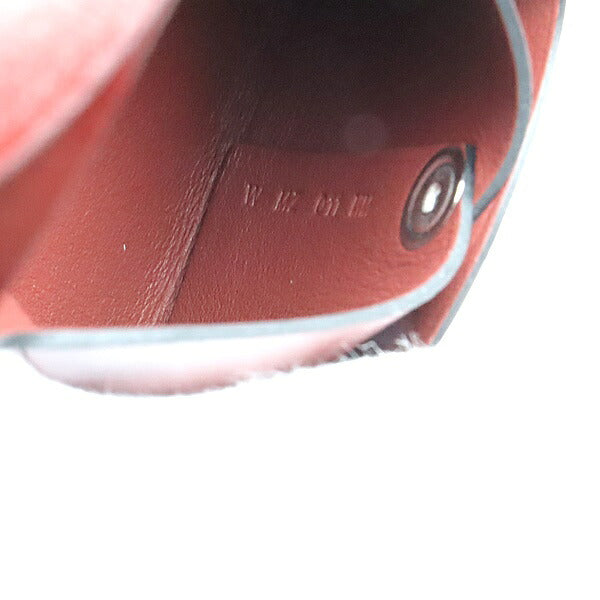 HERMES Bastia Coin Pouch Box Calf Rouge H Size ONE SIZE