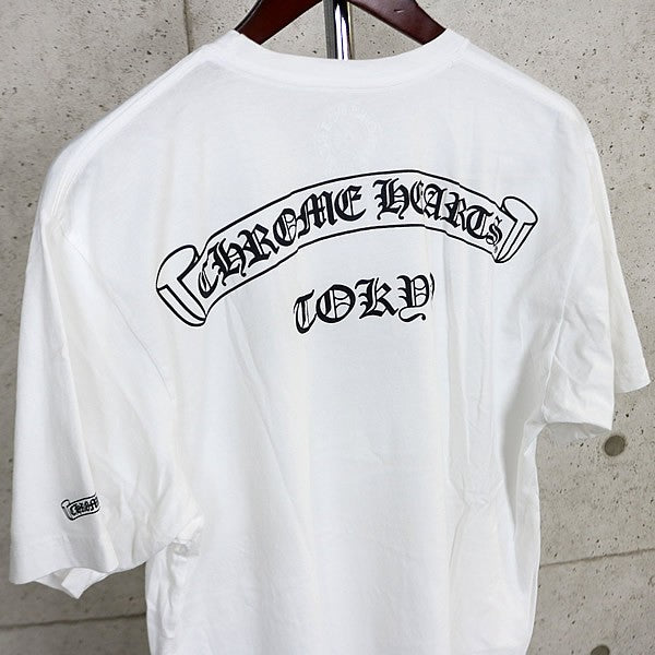 CHROME HEARTS Tokyo Limited Scroll Label Sleeve White Shirt Size L