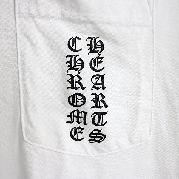 CHROME HEARTS Tokyo Limited Scroll Label Sleeve White Shirt Size L
