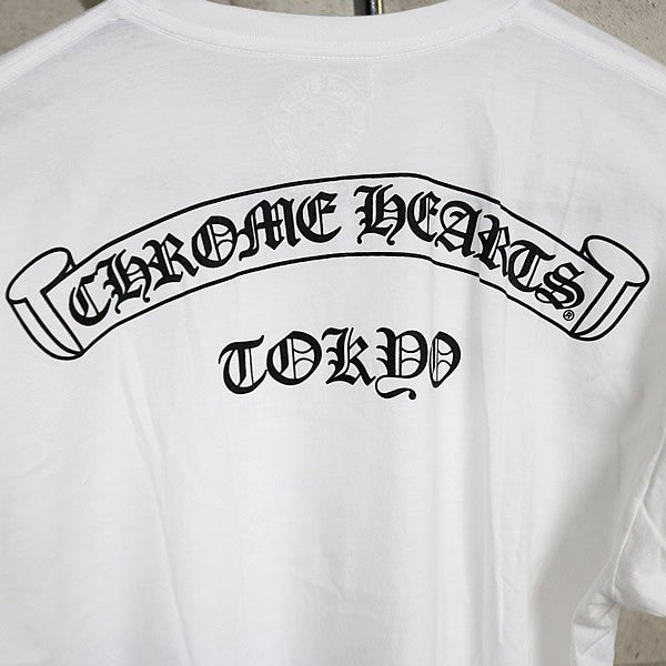 CHROME HEARTS Tokyo Limited Scroll Label Sleeve White Shirt Size L
