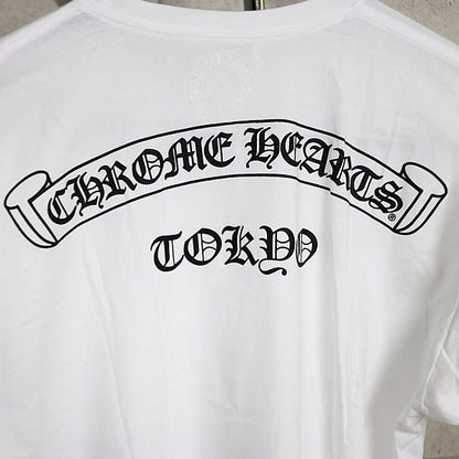CHROME HEARTS Tokyo Limited Scroll Label Sleeve White Shirt Size L