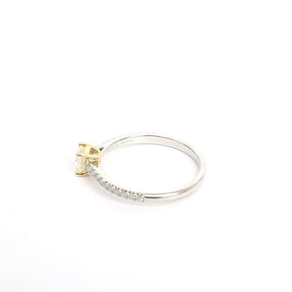Tiffany&Co. Novo Princess Cut Ring Pt950/K18YG Size 13