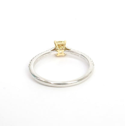 Tiffany&Co. Novo Princess Cut Ring Pt950/K18YG Size 13