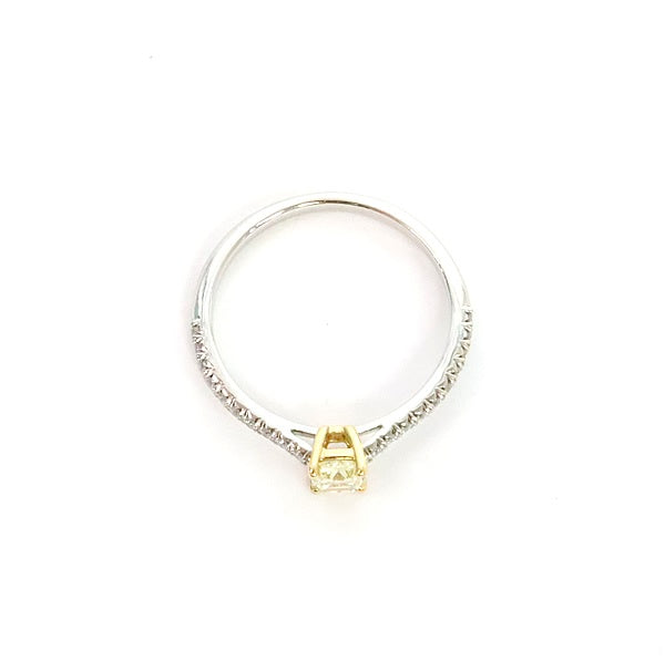 Tiffany&Co. Novo Princess Cut Ring Pt950/K18YG Size 13