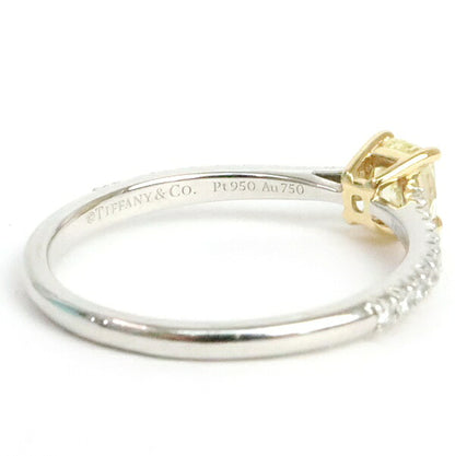 Tiffany&Co. Novo Princess Cut Ring Pt950/K18YG Size 13