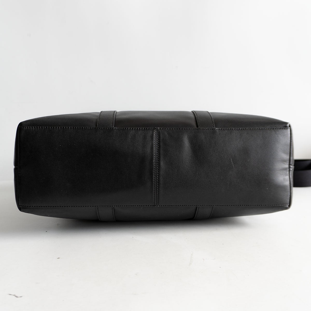 Coach 2-way Leather Tote Bag Black