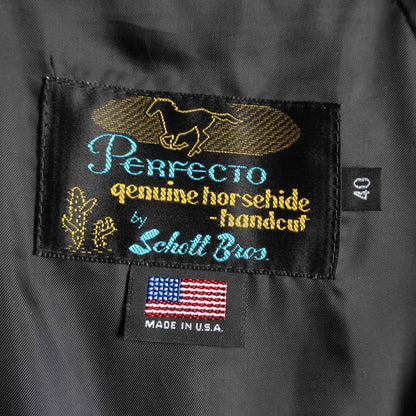 Schott Horsehide Pharaoh Jacket Black Size 40
