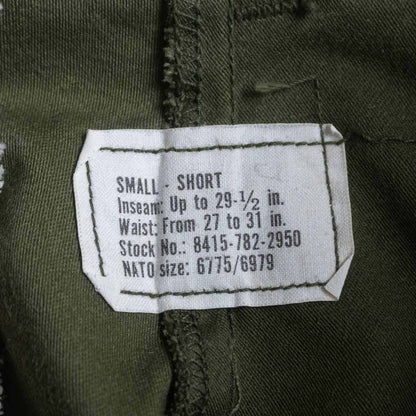 US ARMY 70S M-65 Field Pants Size SMALL/SHORT