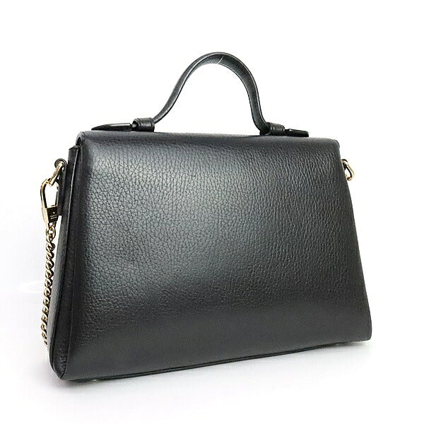 GUCCI Interlocking G Leather 2-Way Bag Black Size ONE SIZE