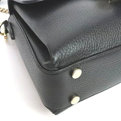 GUCCI Interlocking G Leather 2-Way Bag Black Size ONE SIZE
