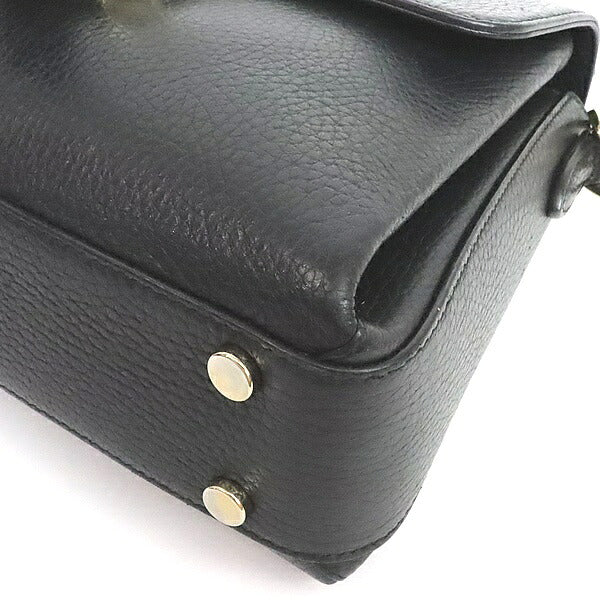 GUCCI Interlocking G Leather 2-Way Bag Black Size ONE SIZE