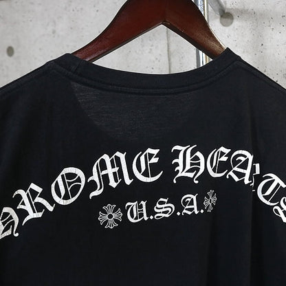 CHROME HEARTS Arch Logo Pocket Print T-Shirt Black Size M
