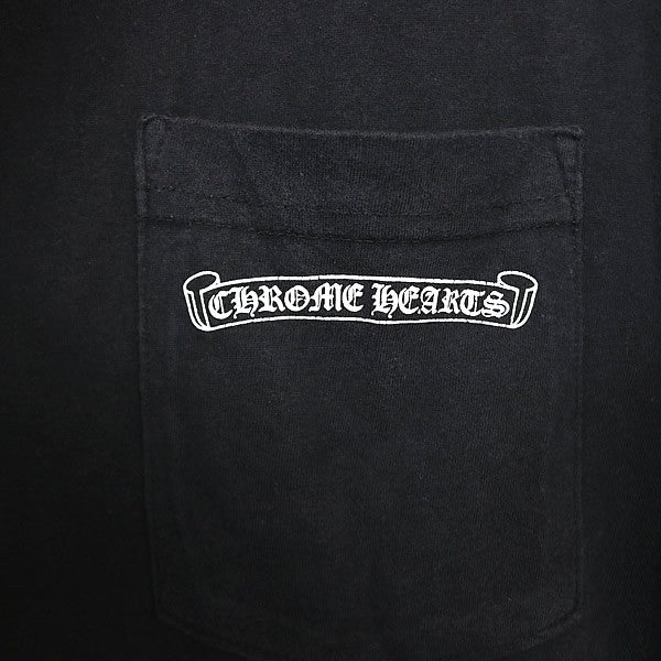CHROME HEARTS Arch Logo Pocket Print T-Shirt Black Size M