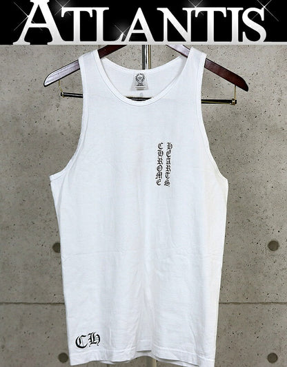CHROME HEARTS Vintage RS3 Cross Cotton Tank Top White Size S