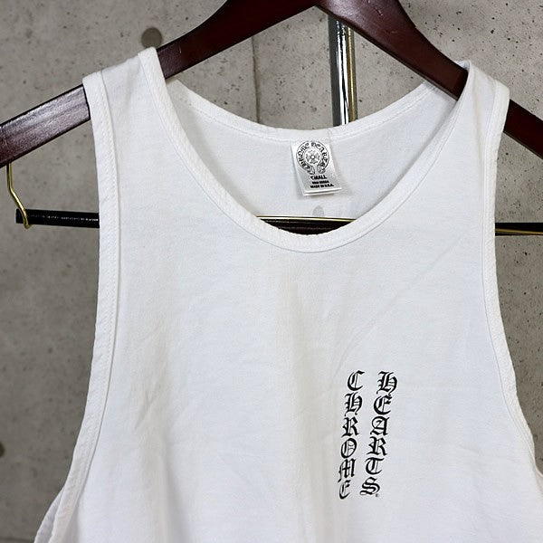 CHROME HEARTS Vintage RS3 Cross Cotton Tank Top White Size S