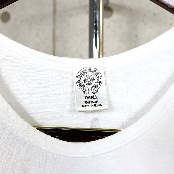 CHROME HEARTS Vintage RS3 Cross Cotton Tank Top White Size S