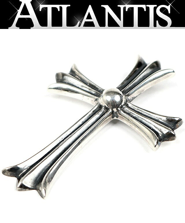 CHROME HEARTS Large Cross Silver Pendant Charm Size ONE SIZE