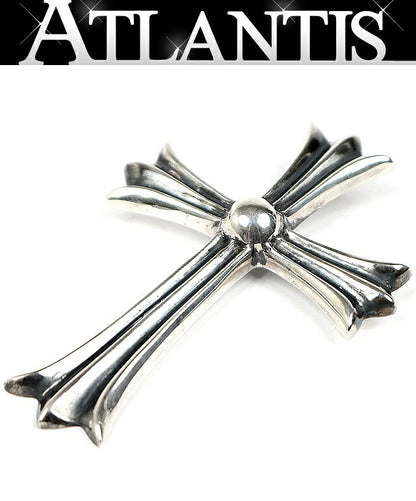 CHROME HEARTS Large Cross Silver Pendant Charm Size ONE SIZE