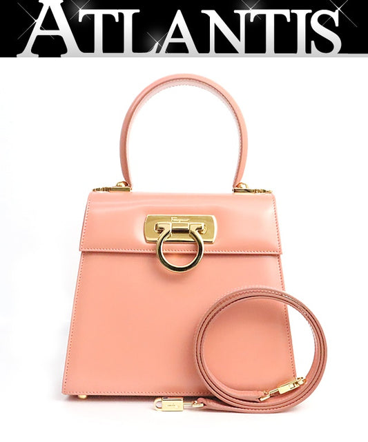 Salvatore Ferragamo Gancini Calfskin Bag Pink Size ONE SIZE