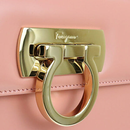 Salvatore Ferragamo Gancini Calfskin Bag Pink Size ONE SIZE