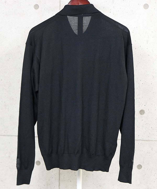 CHROME HEARTS Cashmere Cemetery Cross Cardigan Black Size M