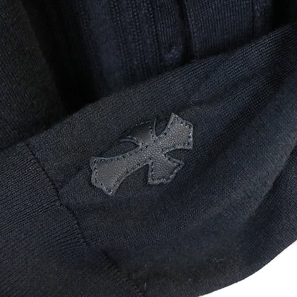 CHROME HEARTS Cashmere Cemetery Cross Cardigan Black Size M