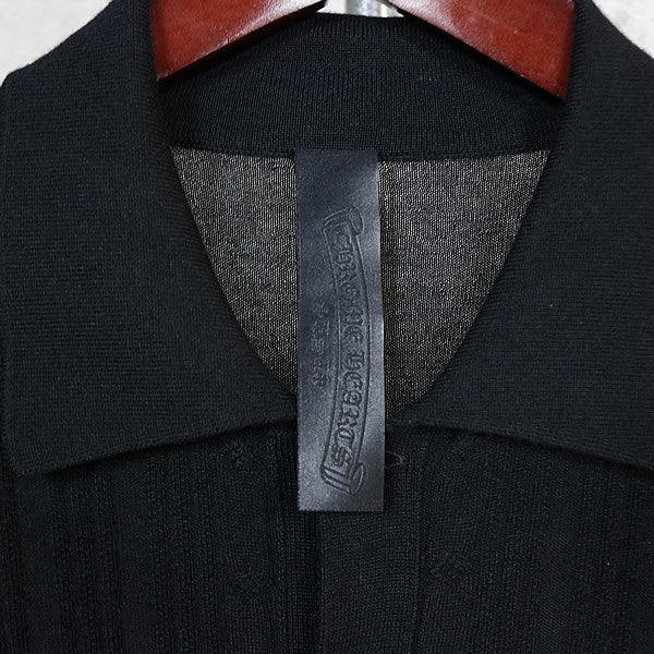 CHROME HEARTS Cashmere Cemetery Cross Cardigan Black Size M