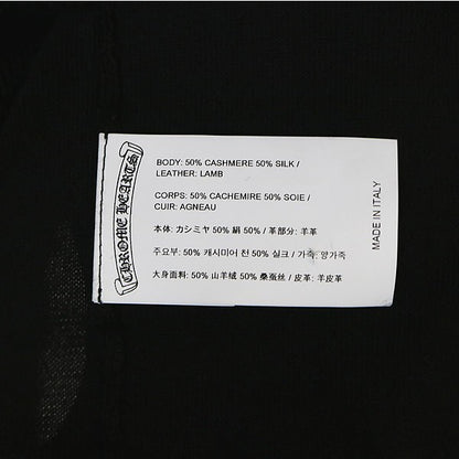 CHROME HEARTS Cashmere Cemetery Cross Cardigan Black Size M