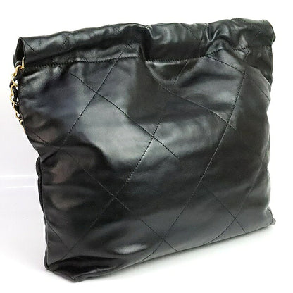 CHANEL Chanel 22 Small Shiny Bag Black Size ONE SIZE