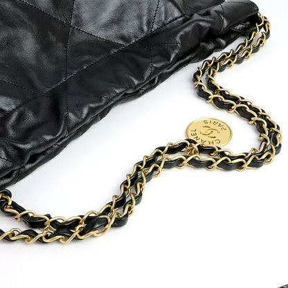 CHANEL Chanel 22 Small Shiny Bag Black Size ONE SIZE