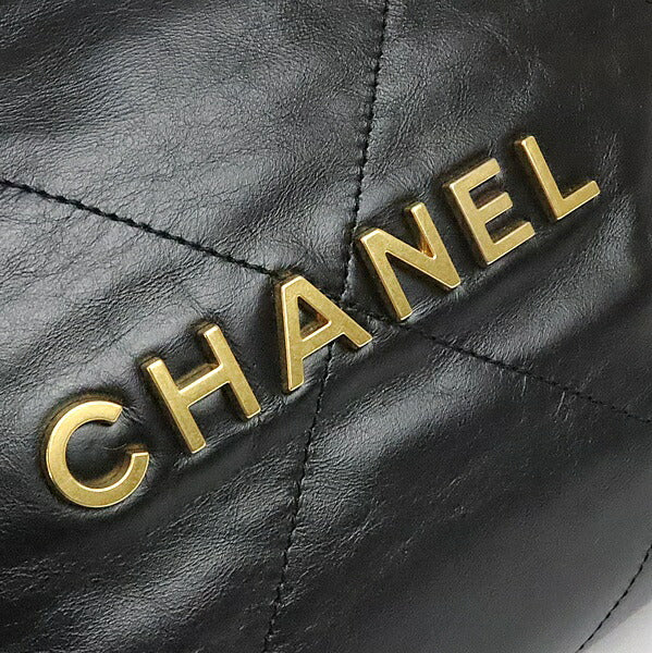 CHANEL Chanel 22 Small Shiny Bag Black Size ONE SIZE
