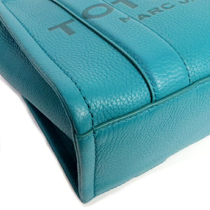 MARC JACOBS Leather Tote Bag Blue Size ONE SIZE