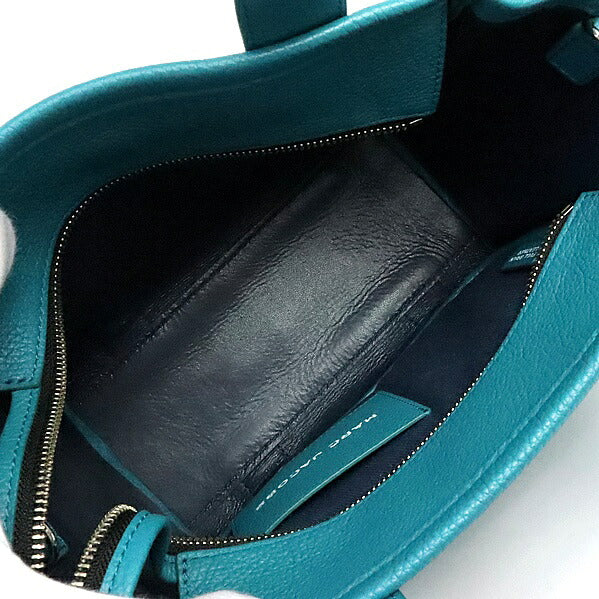 MARC JACOBS Leather Tote Bag Blue Size ONE SIZE