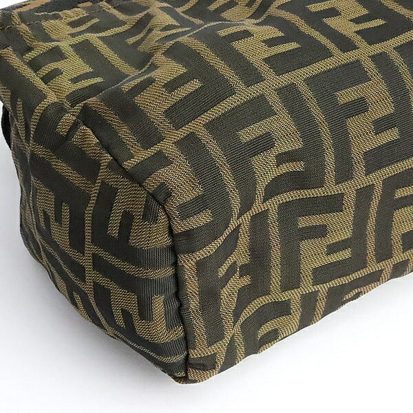 FENDI Zucca Canvas Leather Mini Bag Brown Size ONE SIZE