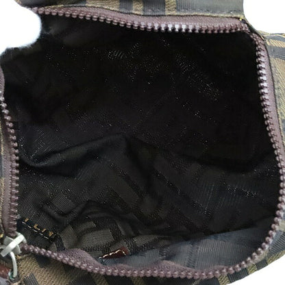 FENDI Zucca Canvas Leather Mini Bag Brown Size ONE SIZE