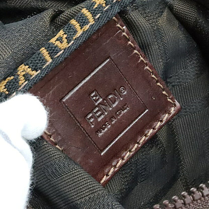 FENDI Zucca Canvas Leather Mini Bag Brown Size ONE SIZE