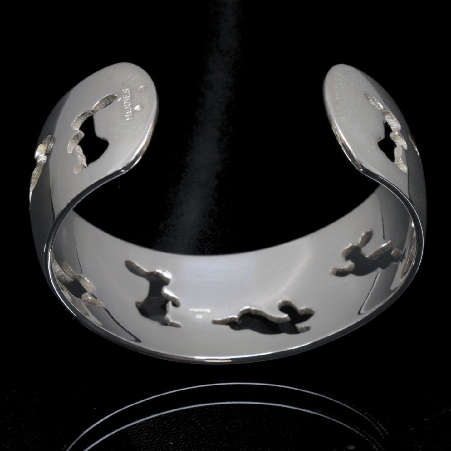 HERMES Rabbit Motif SV925 Bracelet Size ONE SIZE