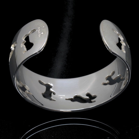 HERMES Rabbit Motif SV925 Bracelet Size ONE SIZE