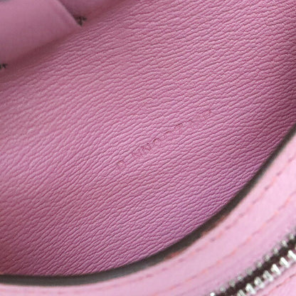 HERMES Clic 12 Ostrich Trifold Wallet Pink Size ONE SIZE