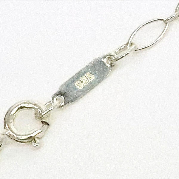 Tiffany&Co. Beaded Heart Necklace Silver/Blue Size ONE SIZE