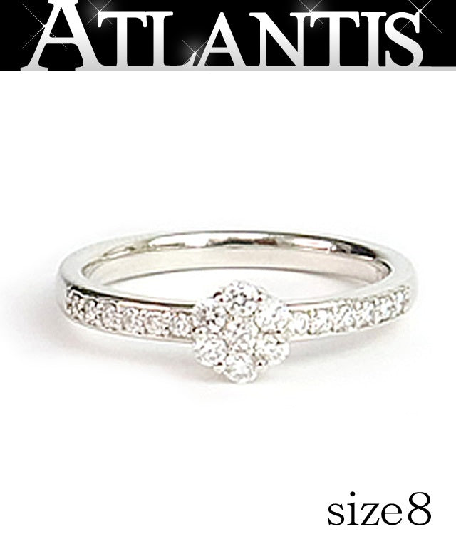 Ponte Vecchio Flower Diamond Ring Pt999 Size 8