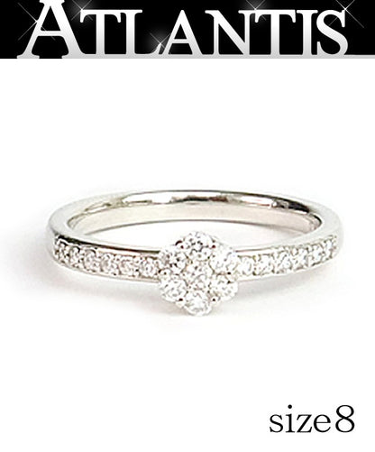 Ponte Vecchio Flower Diamond Ring Pt999 Size 8