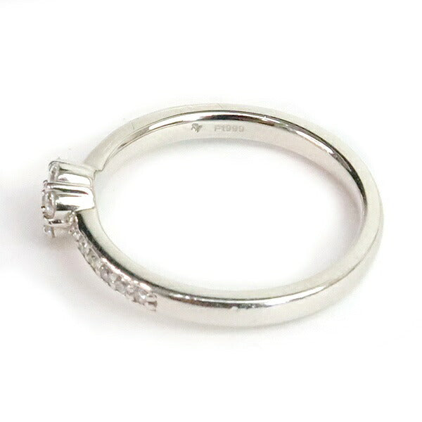 Ponte Vecchio Flower Diamond Ring Pt999 Size 8