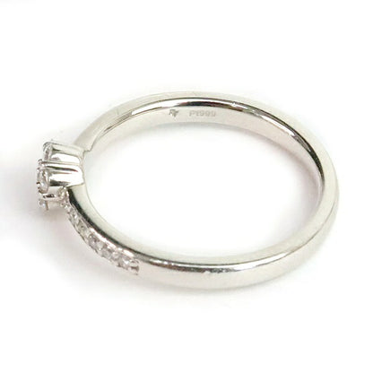 Ponte Vecchio Flower Diamond Ring Pt999 Size 8