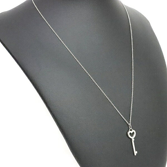 Tiffany&Co. Heart Key Necklace Platinum Size ONE SIZE
