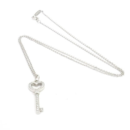 Tiffany&Co. Heart Key Necklace Platinum Size ONE SIZE
