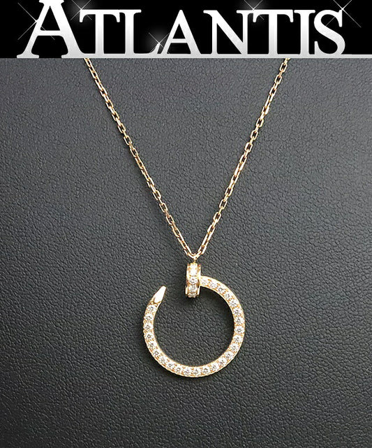 Cartier Juste Pavé Diamond Necklace Pink Gold Size ONE SIZE